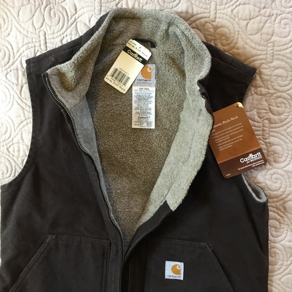Carhartt for Women’s Mock Neck Jacket Vest, Sandstone, size small - Picture 5 of 8
